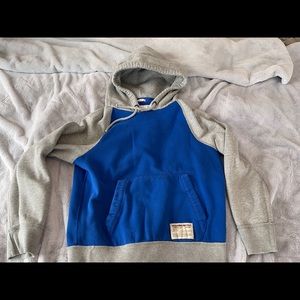 Blue and grey hoodie